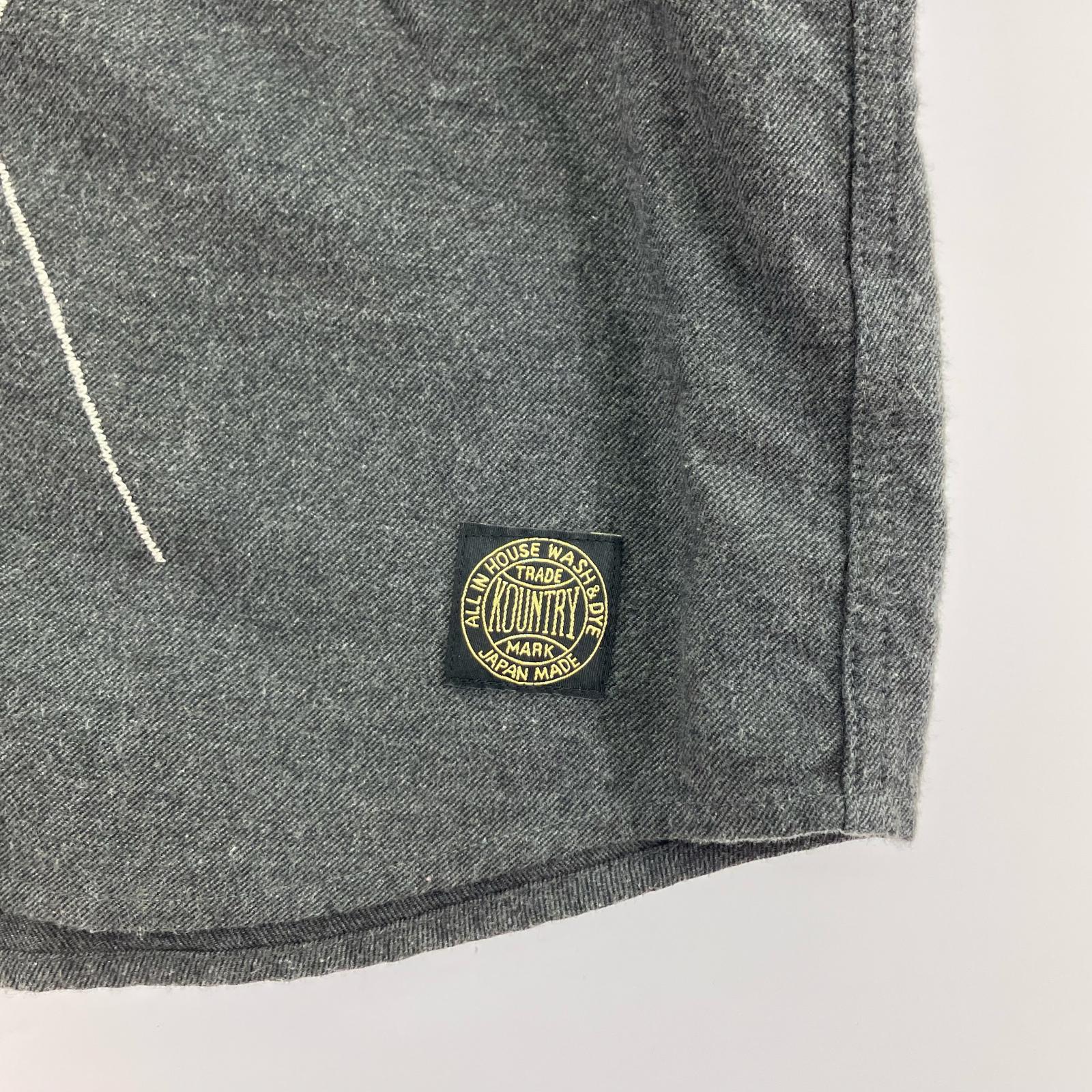 半袖シャツ KAPITAL 25SS 綿ウール GREAT KOUNTRY ベースボールシャツ F ダークグレー グレー
