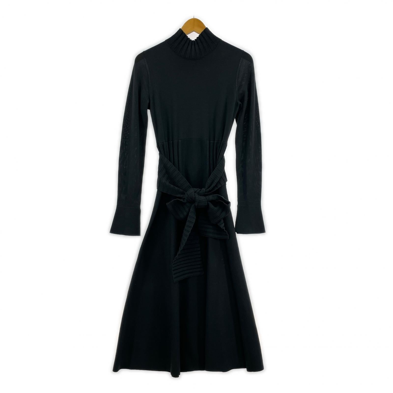 ワンピース DOROTHEE SCHUMACHER ニットL/Sワンピース 黒