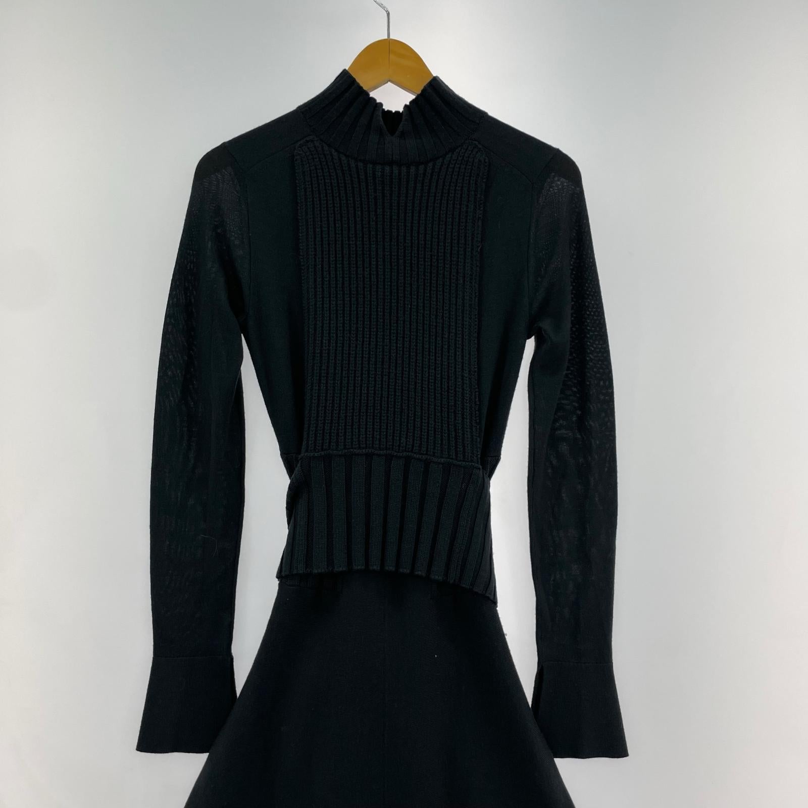 ワンピース DOROTHEE SCHUMACHER ニットL/Sワンピース 黒