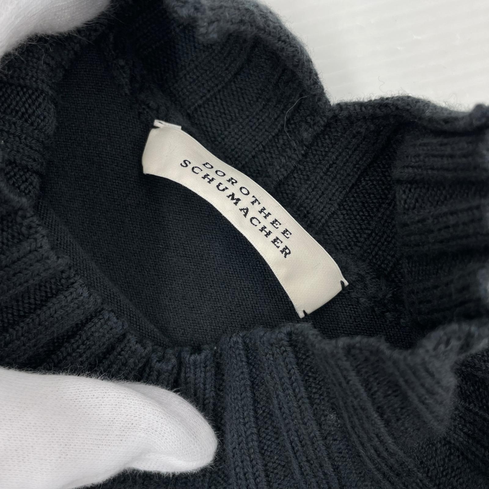 ワンピース DOROTHEE SCHUMACHER ニットL/Sワンピース 黒