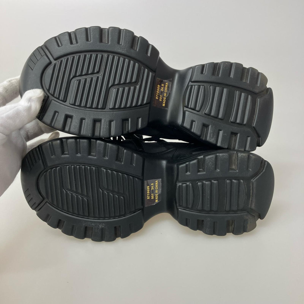 スニーカー 厚底バレエシューズ (24.5) 24.5cm (US6 1/2 UK6 EU39) ブラック