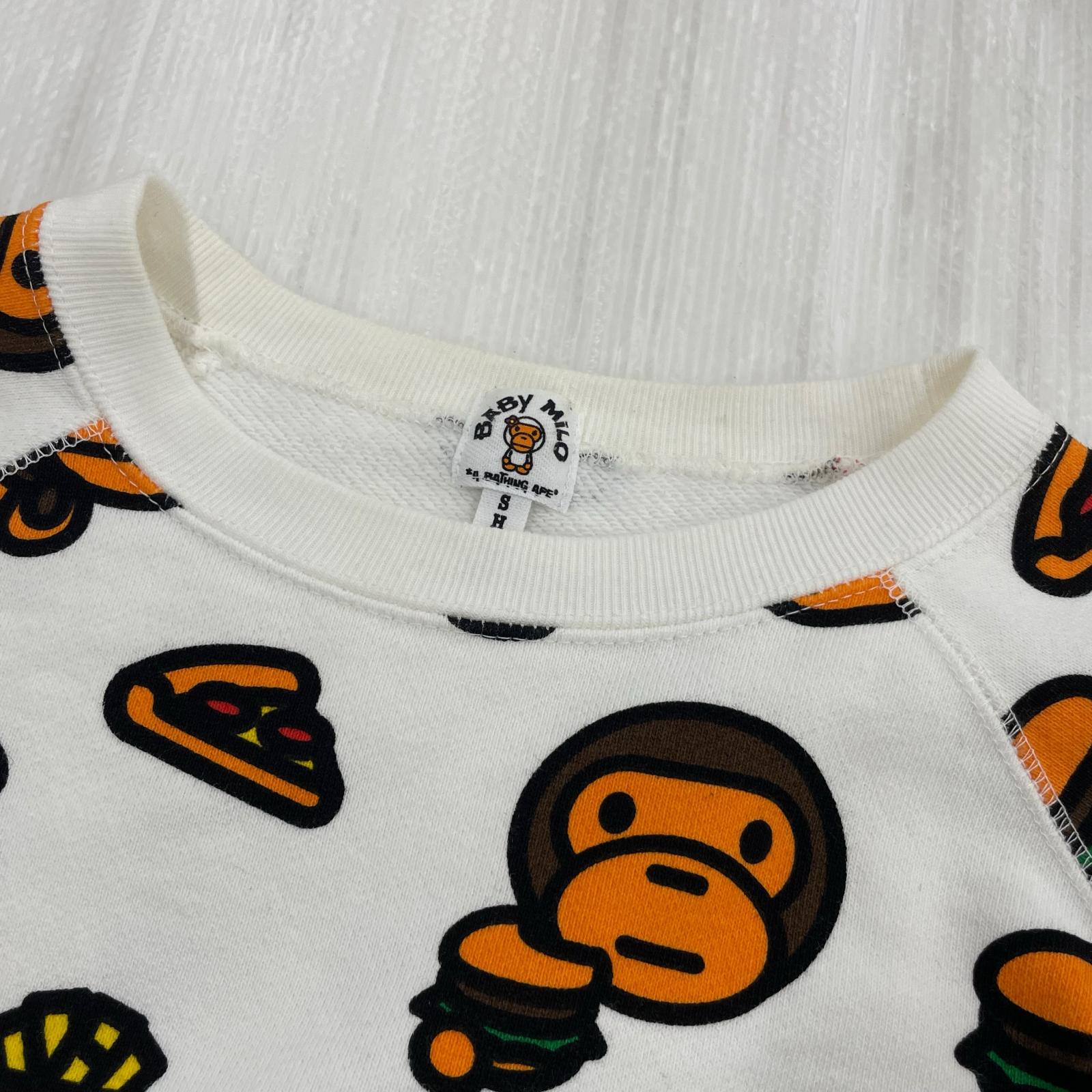 スウェット BABY MILO 総柄 ジャンクフード スウェット 白 SHORT