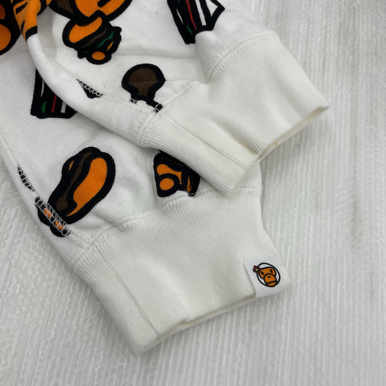 スウェット BABY MILO 総柄 ジャンクフード スウェット 白 SHORT