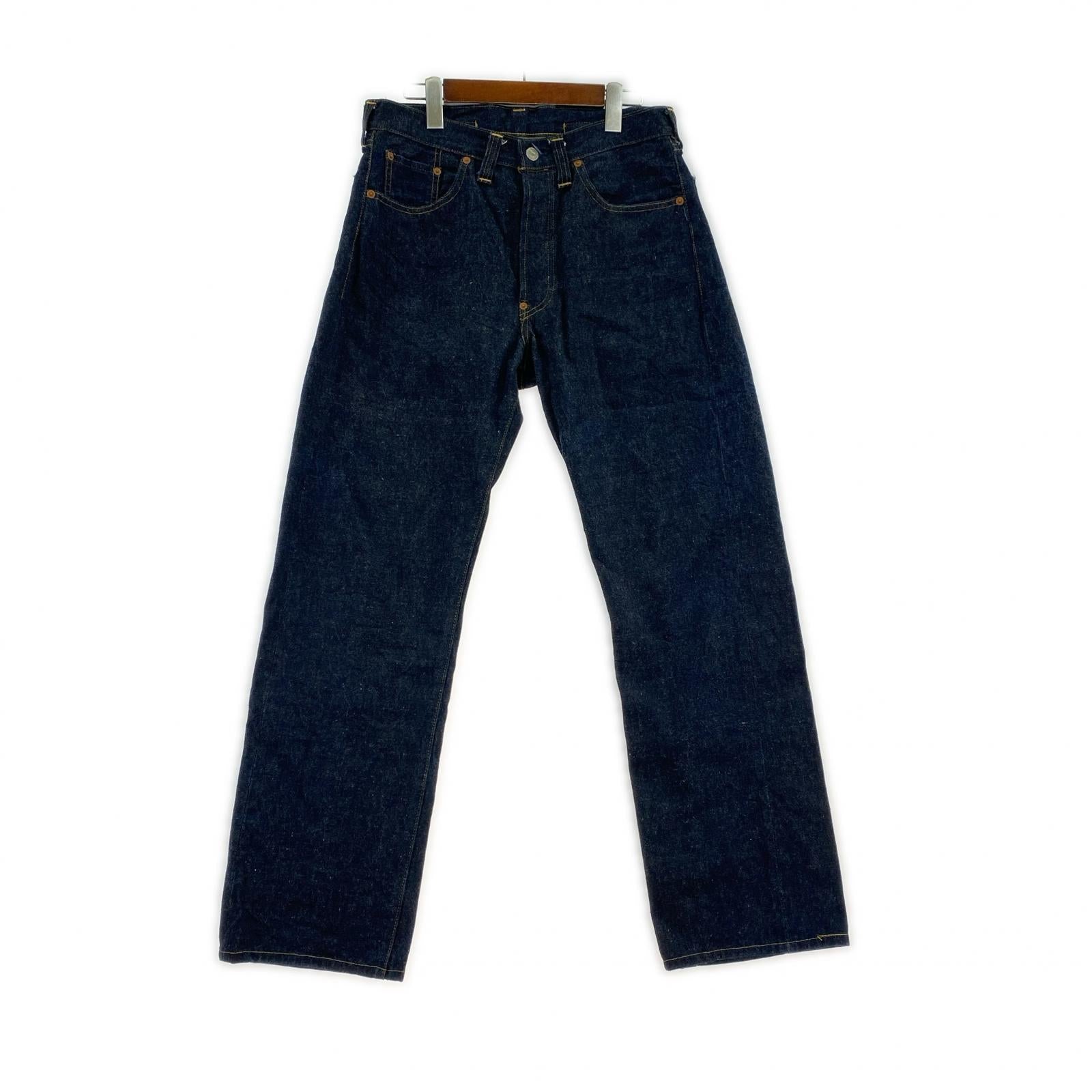 デニムパンツ 98年製 201XX 刻印555 USA製 濃紺 33 ネイビー