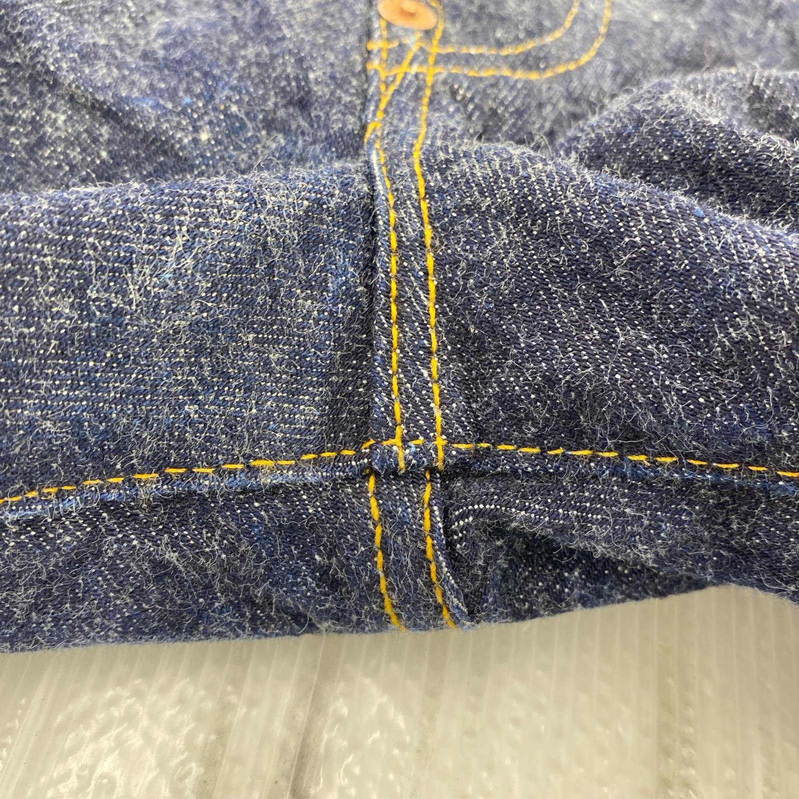 デニムパンツ 98年製 201XX 刻印555 USA製 濃紺 33 ネイビー