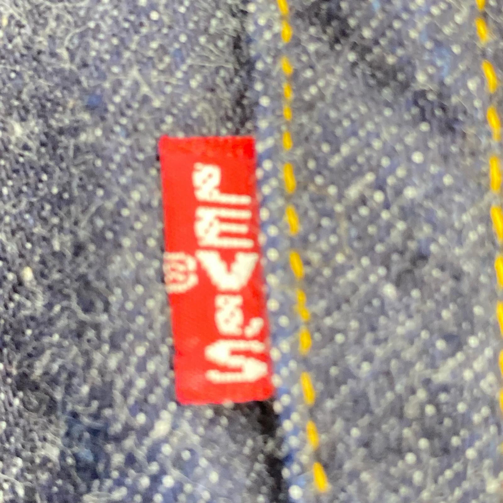 デニムパンツ 98年製 201XX 刻印555 USA製 濃紺 33 ネイビー