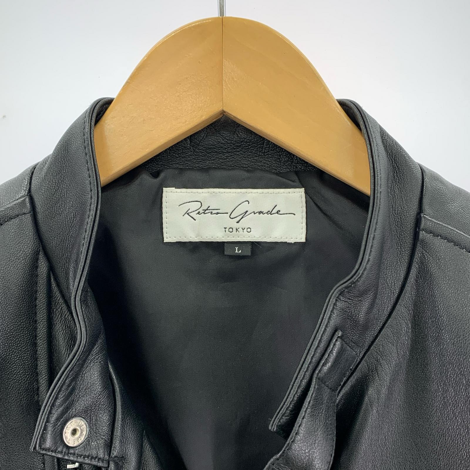 ジャケット Retro Grade ラムレザー ダブルライダース L L ブラック