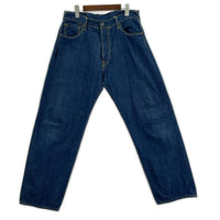 デニムパンツ 0002 黄耳 w34 シンチバック 赤カモメ 34 ブルー
