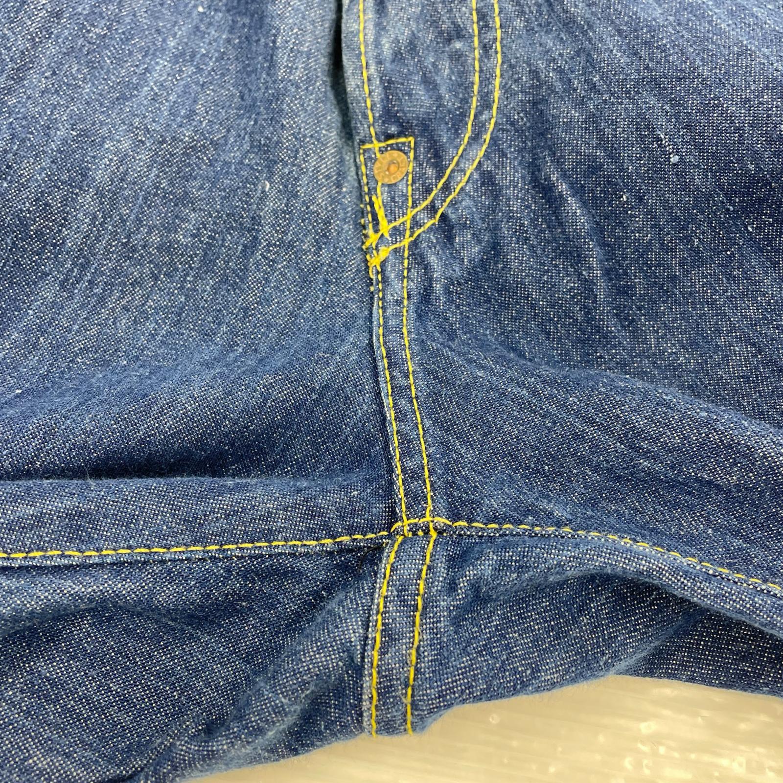 デニムパンツ 0002 黄耳 w34 シンチバック 赤カモメ 34 ブルー