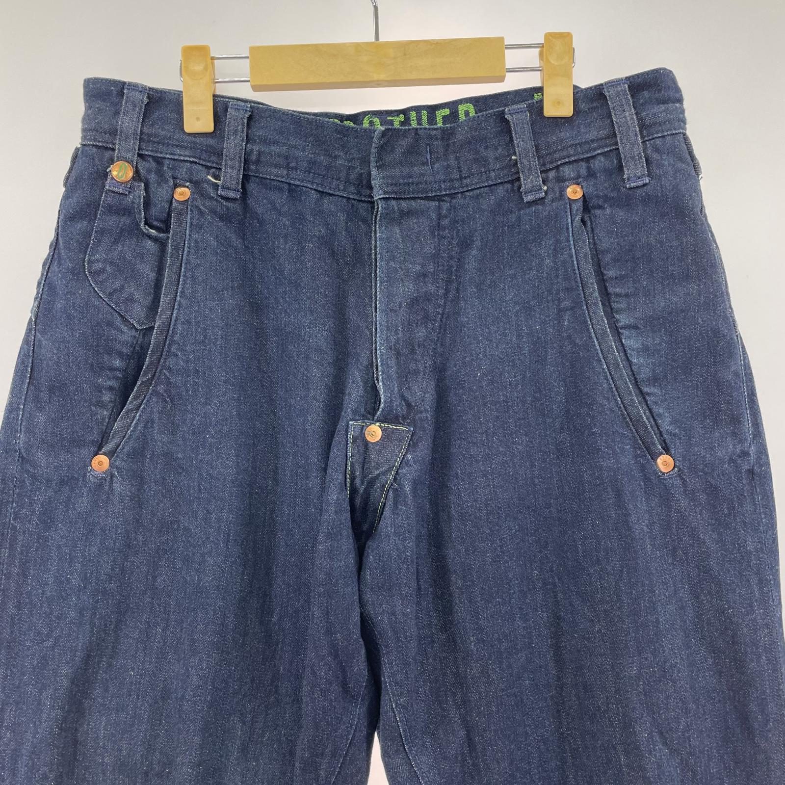 デニムパンツ ×PHILIP GOSS 9055 亀刺繍 デニムパンツ-W34 34 ネイビー