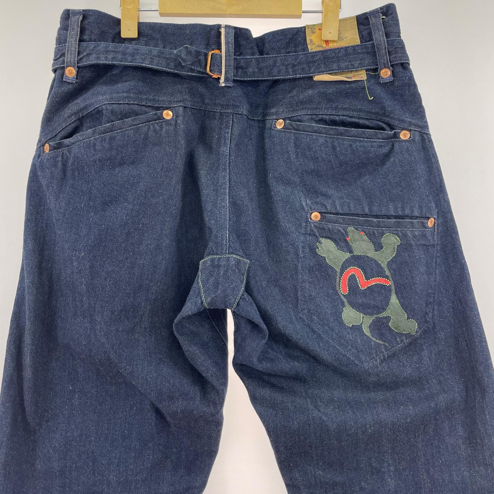デニムパンツ ×PHILIP GOSS 9055 亀刺繍 デニムパンツ-W34 34 ネイビー