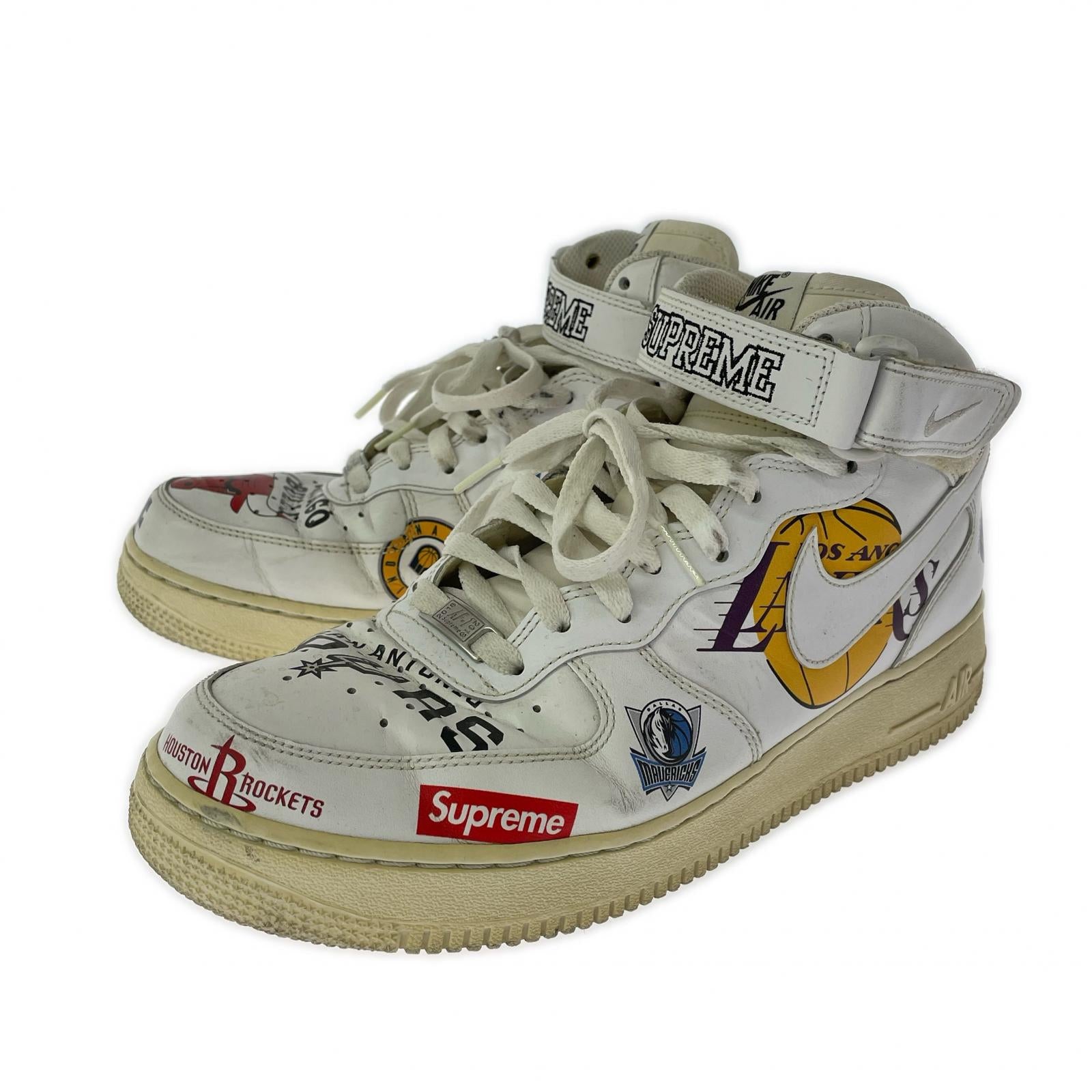 スニーカー ×SUPREME×NBA AIR FORCE 1 MID 07 (28.0) 28cm (US10 UK9 1/2 EU46) ホワイト