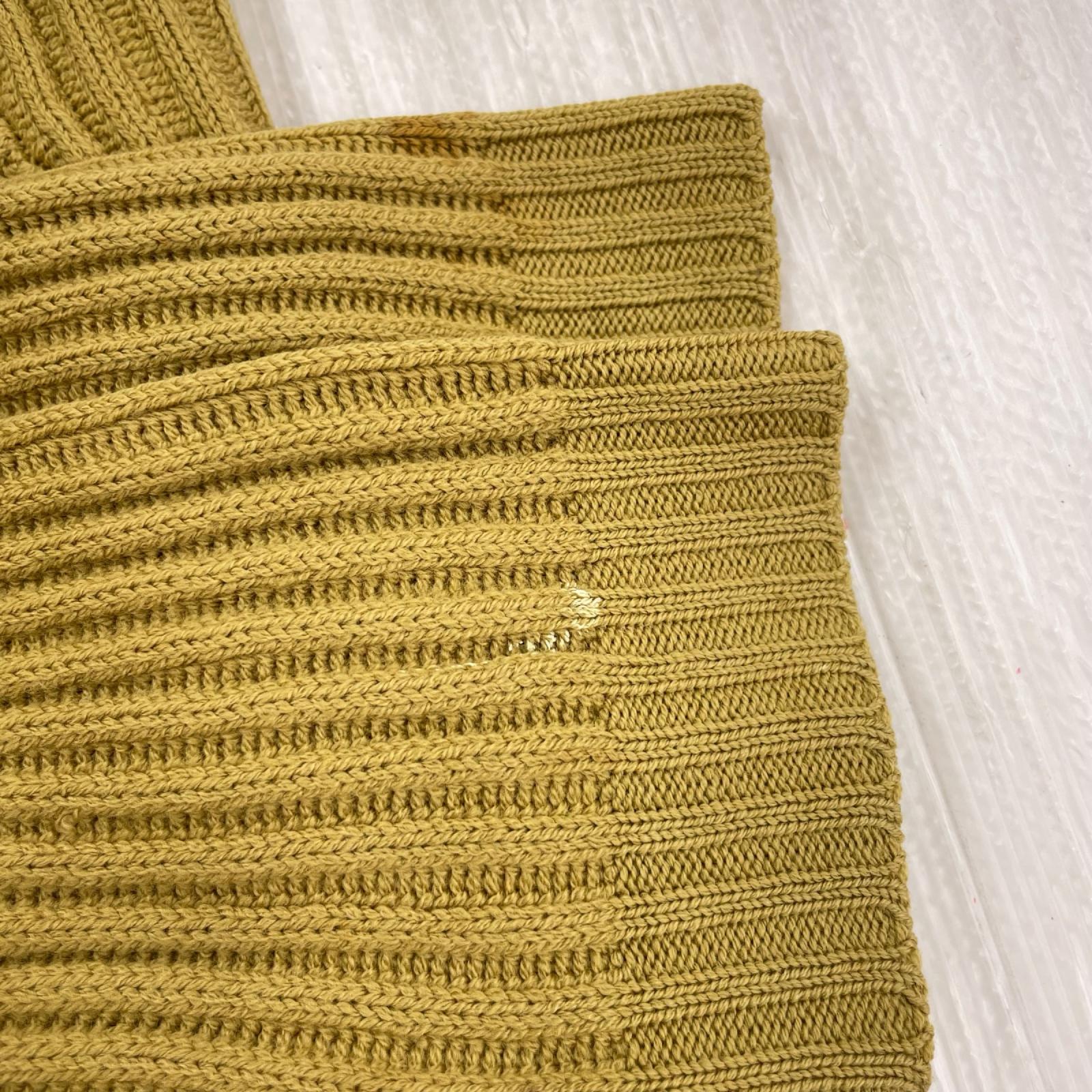 ニット STONE ISLAND 90s グリーンエッジ ヴァージンウールニット S マスタード S