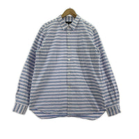 長袖シャツ HOMME PLUS 紫×青 PN-B030 (XL)