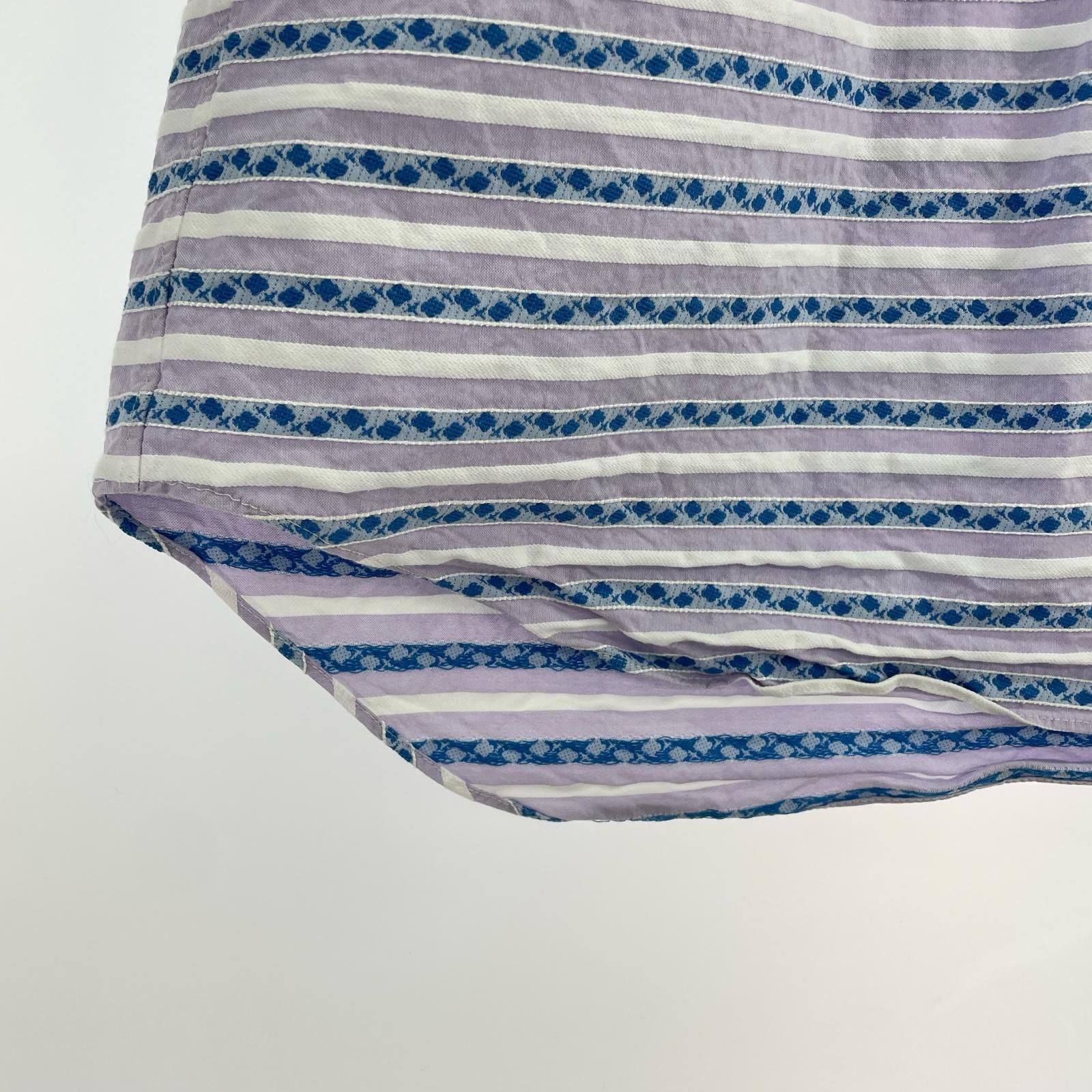 長袖シャツ HOMME PLUS 紫×青 PN-B030 (XL)
