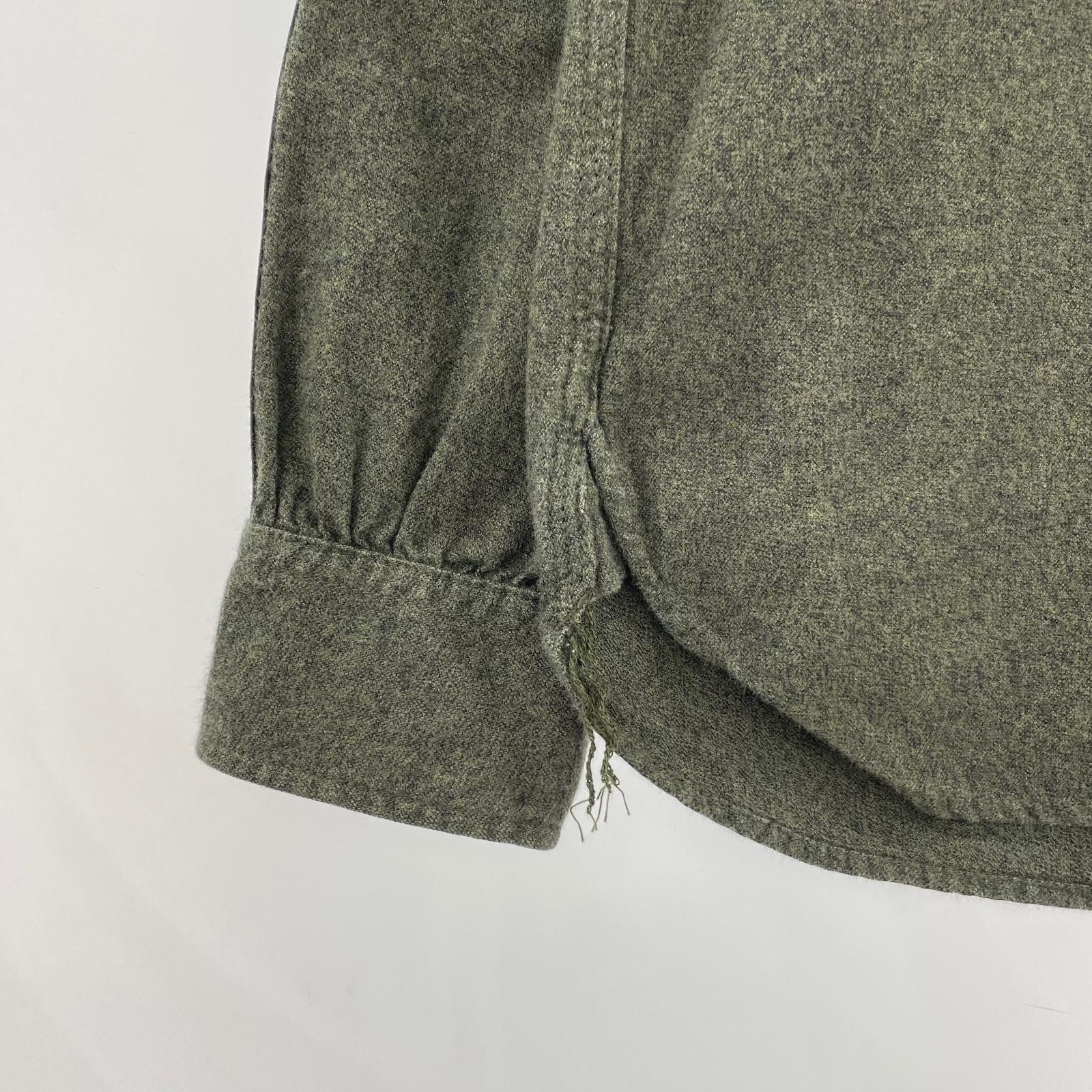 長袖シャツ HOMME 緑 HB-B033 (M) M グリーン