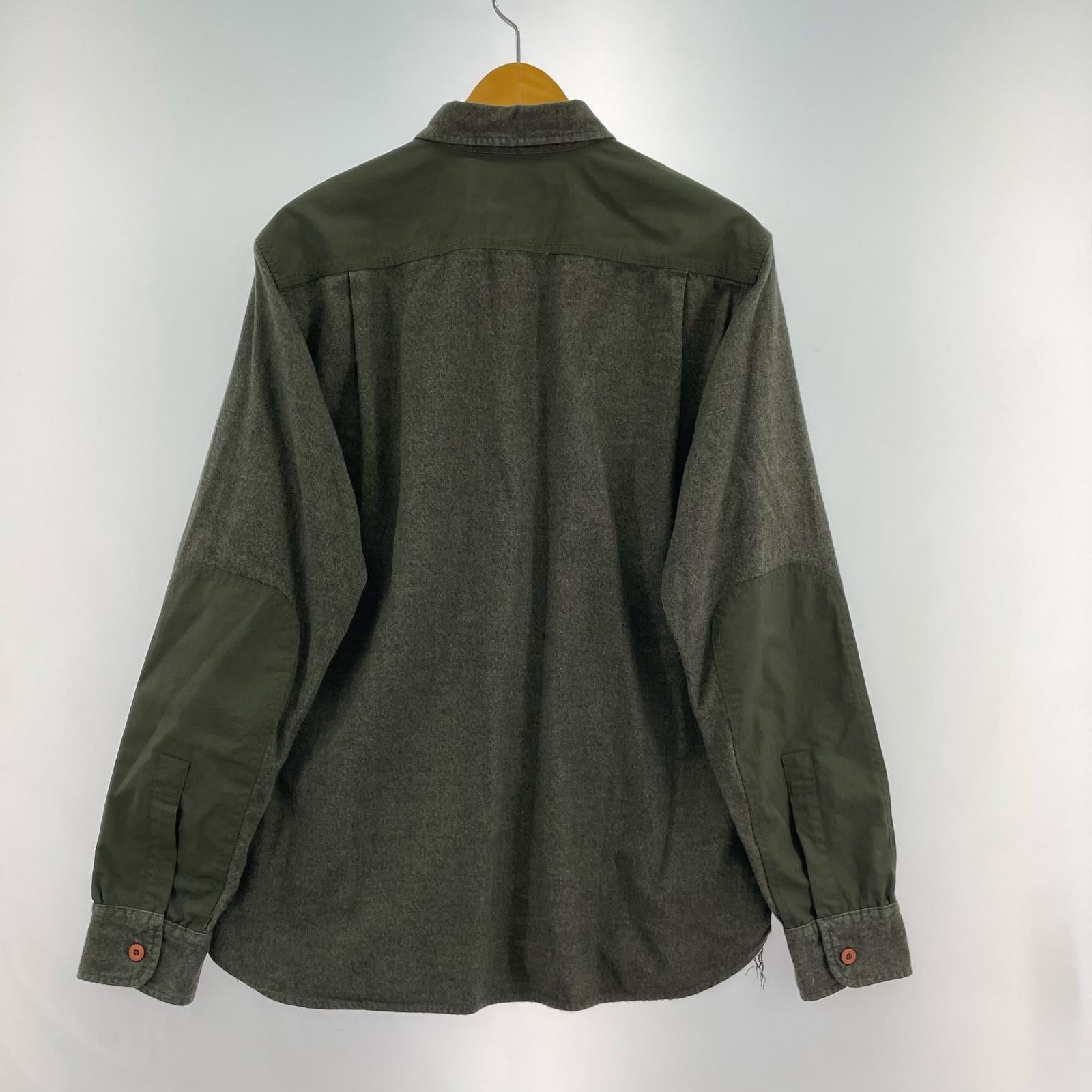 長袖シャツ HOMME 緑 HB-B033 (M) M グリーン