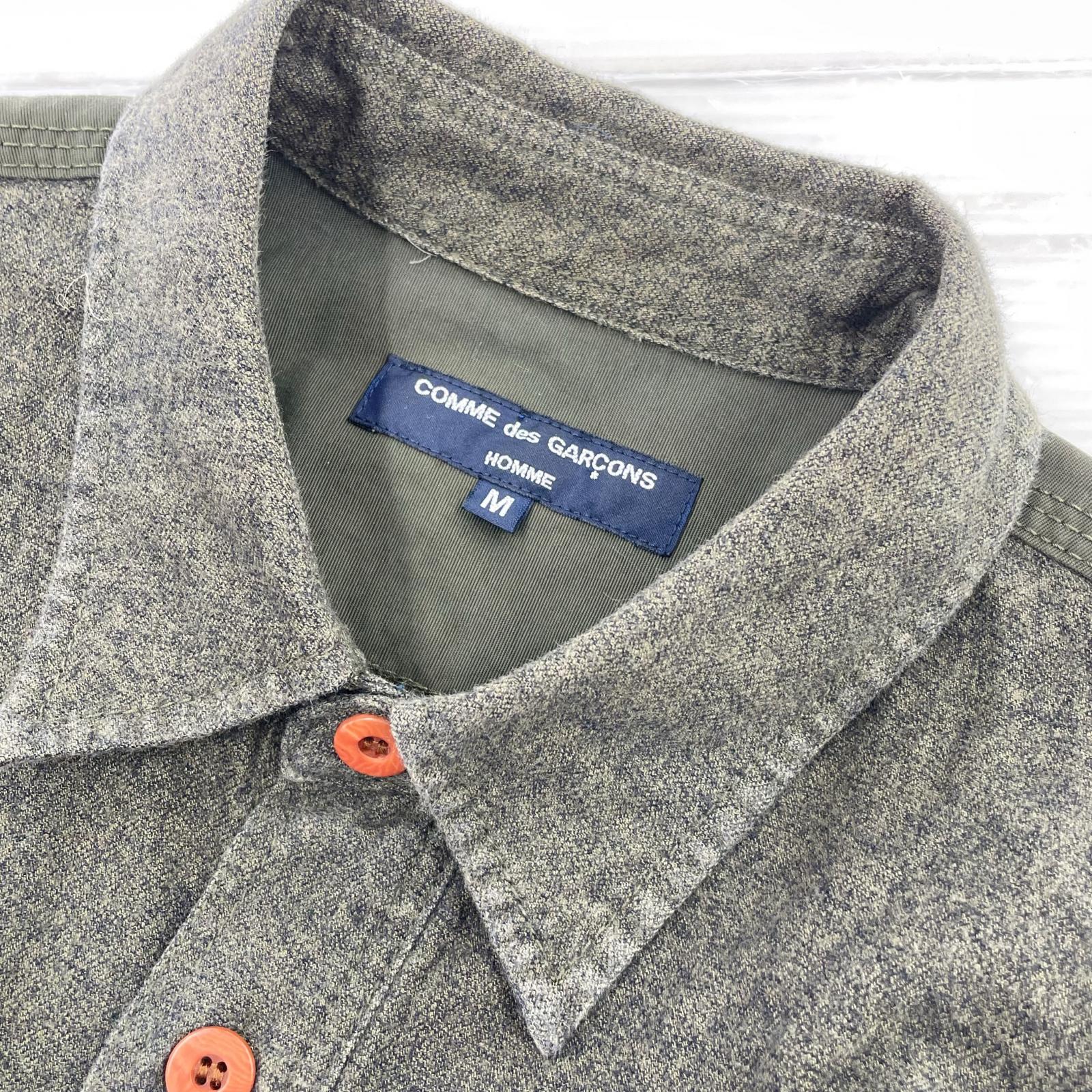 長袖シャツ HOMME 緑 HB-B033 (M) M グリーン
