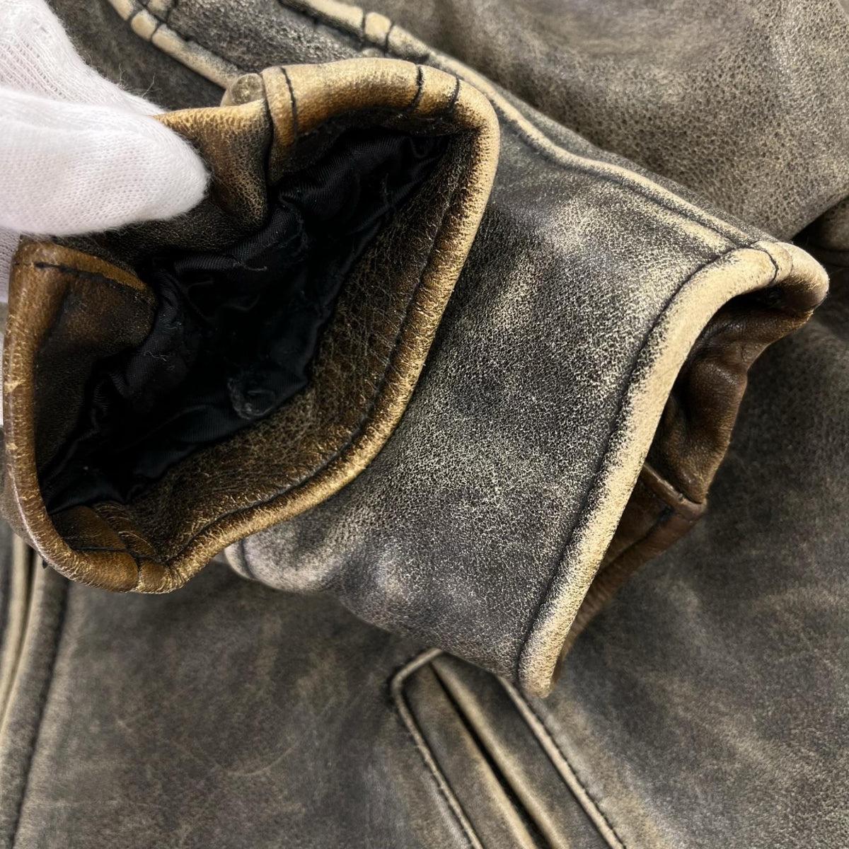 ライダースジャケット カウレザーシングルライダースジャケット BLK L L