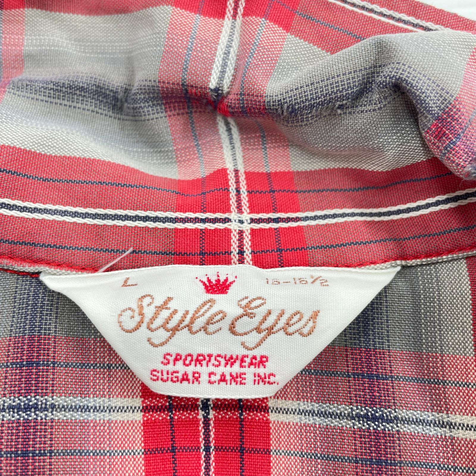 長袖シャツ STYLE EYES チェックウエスタンシャツ L 赤 L