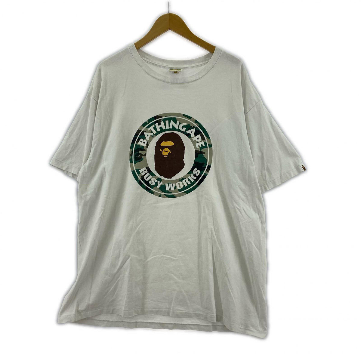 半袖Tシャツ A BATHING APE Woodland Camo Busy Works Tee 白 (2XL) ホワイト