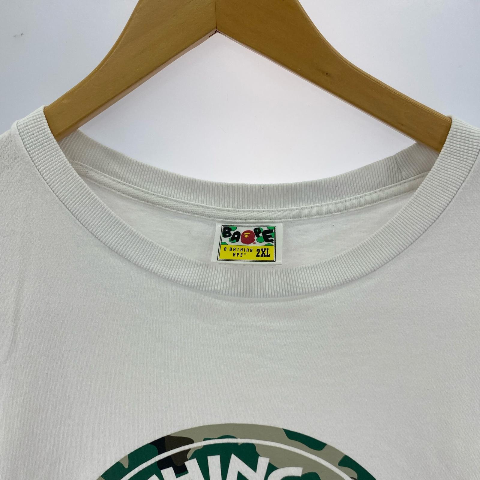 半袖Tシャツ A BATHING APE Woodland Camo Busy Works Tee 白 (2XL) ホワイト