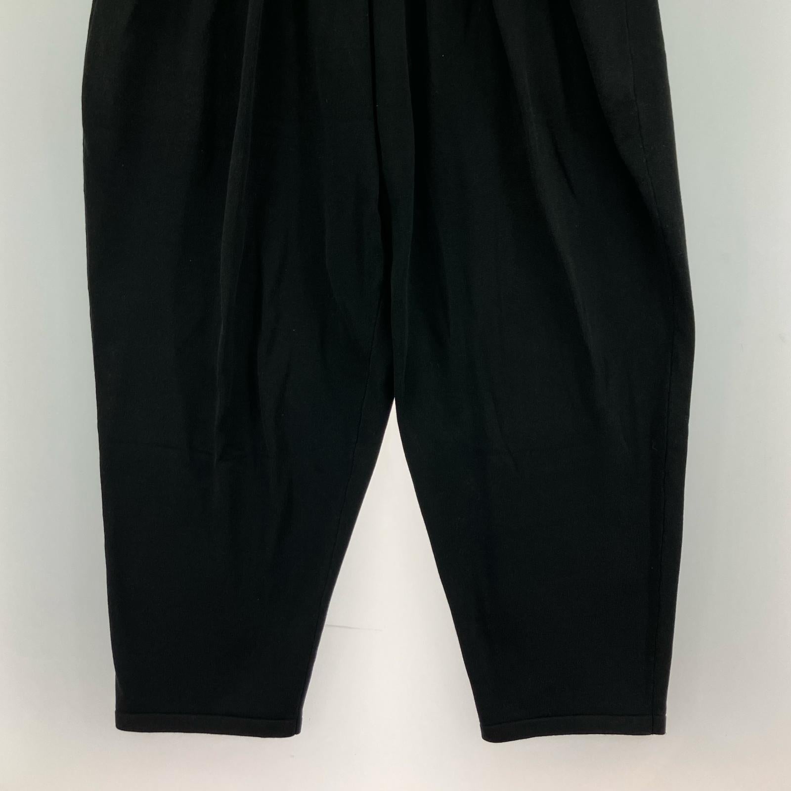 パンツ KNIT TUCK LONG PANTS M ブラック