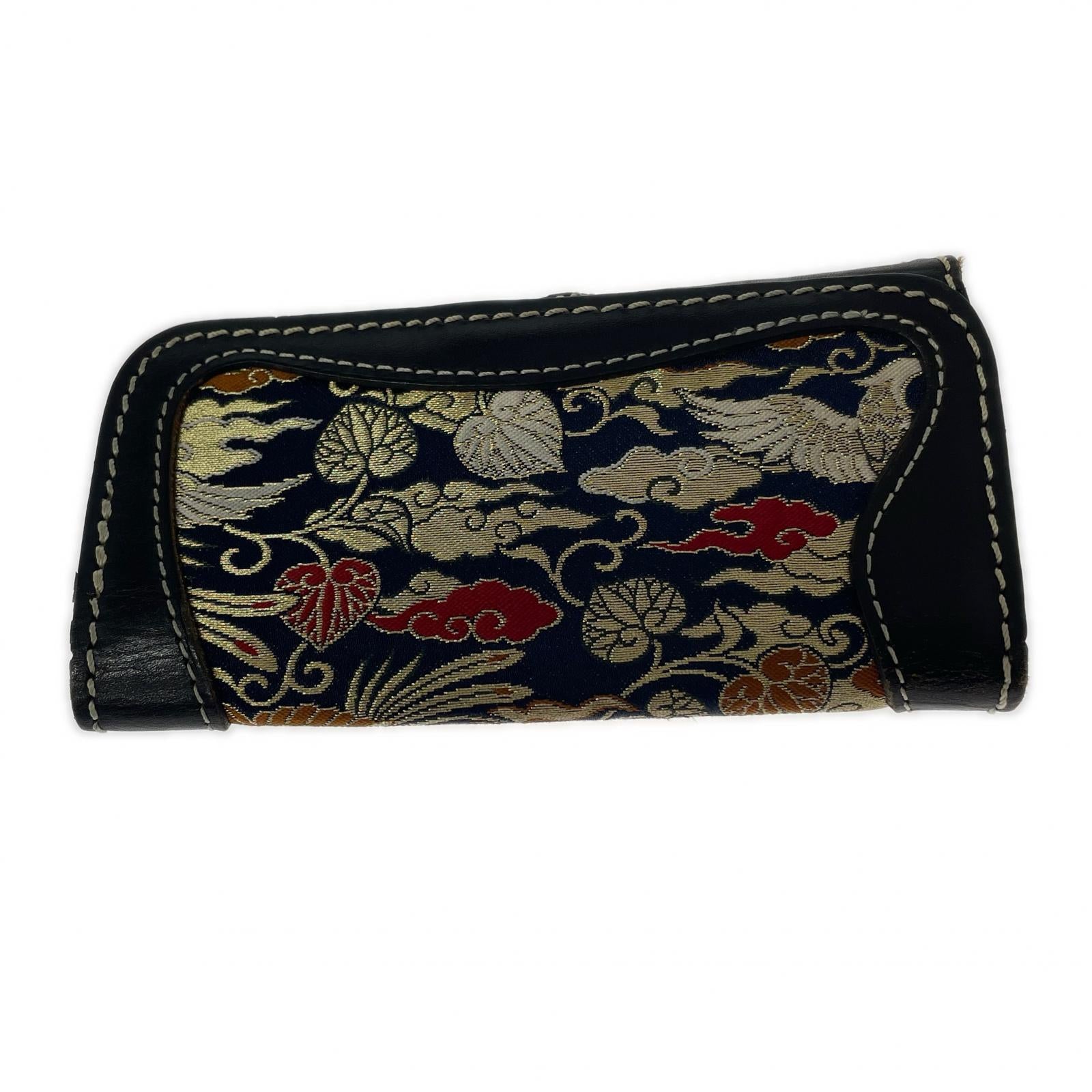 長財布 DEGNER 花山 レザーロングウォレット BLK ブラック