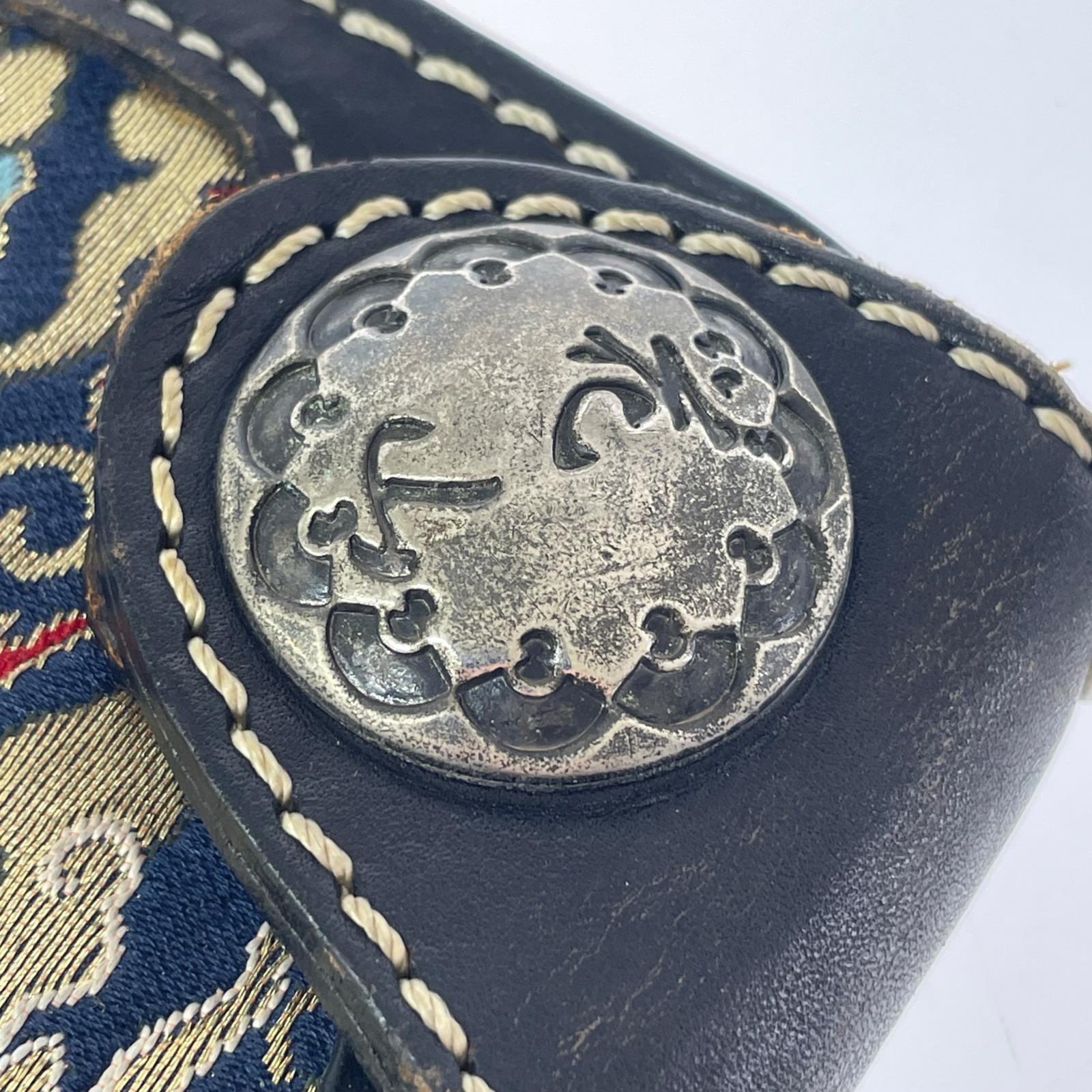 長財布 DEGNER 花山 レザーロングウォレット BLK ブラック