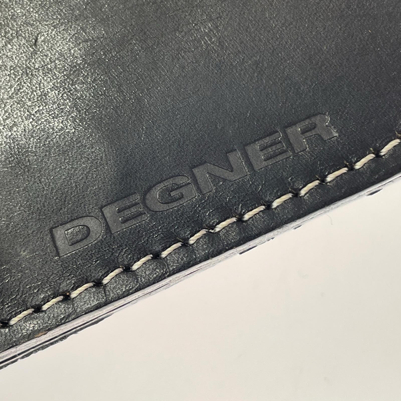 長財布 DEGNER 花山 レザーロングウォレット BLK ブラック