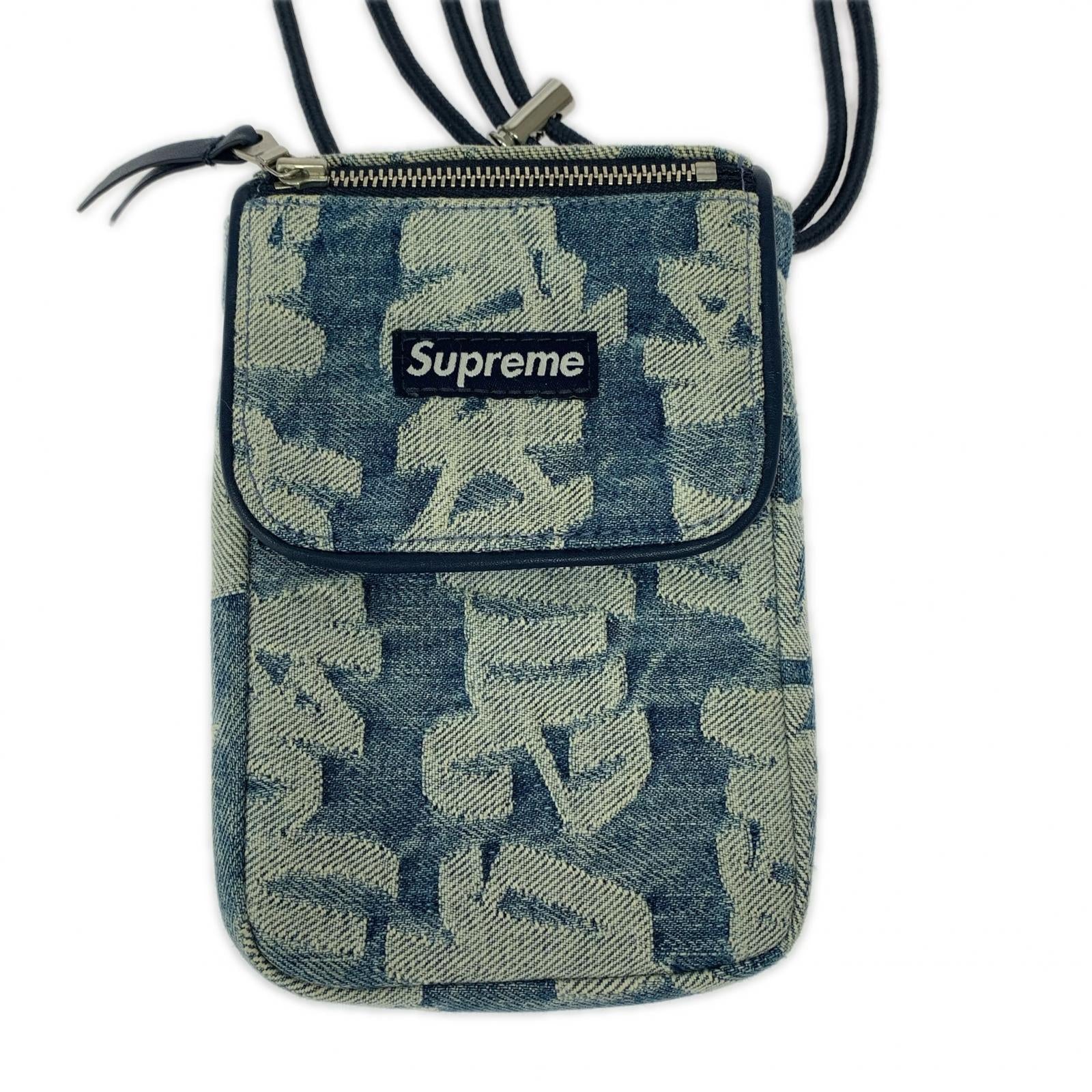 ショルダーバッグ 22SS Fat Tip Jacquard Denim Neck Pouch
