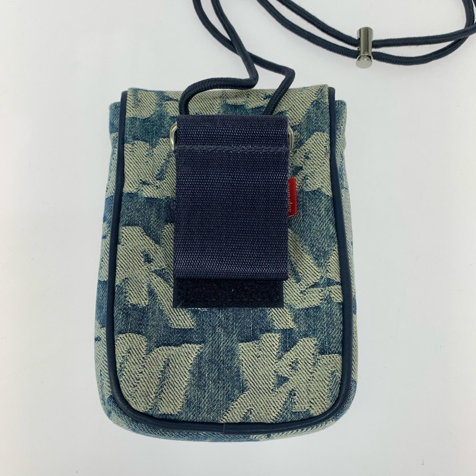 ショルダーバッグ 22SS Fat Tip Jacquard Denim Neck Pouch