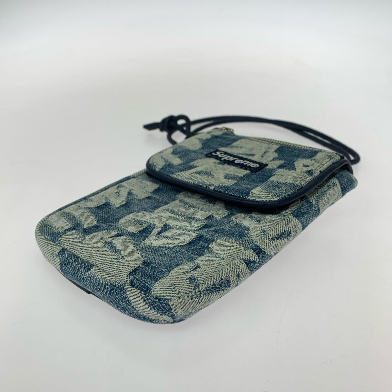 ショルダーバッグ 22SS Fat Tip Jacquard Denim Neck Pouch