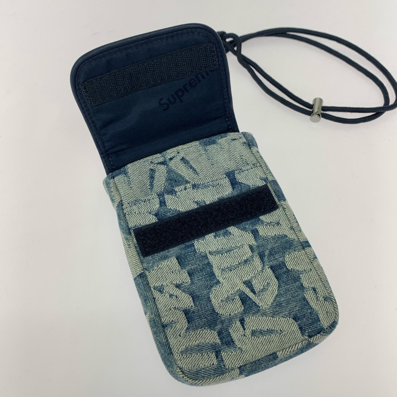 ショルダーバッグ 22SS Fat Tip Jacquard Denim Neck Pouch