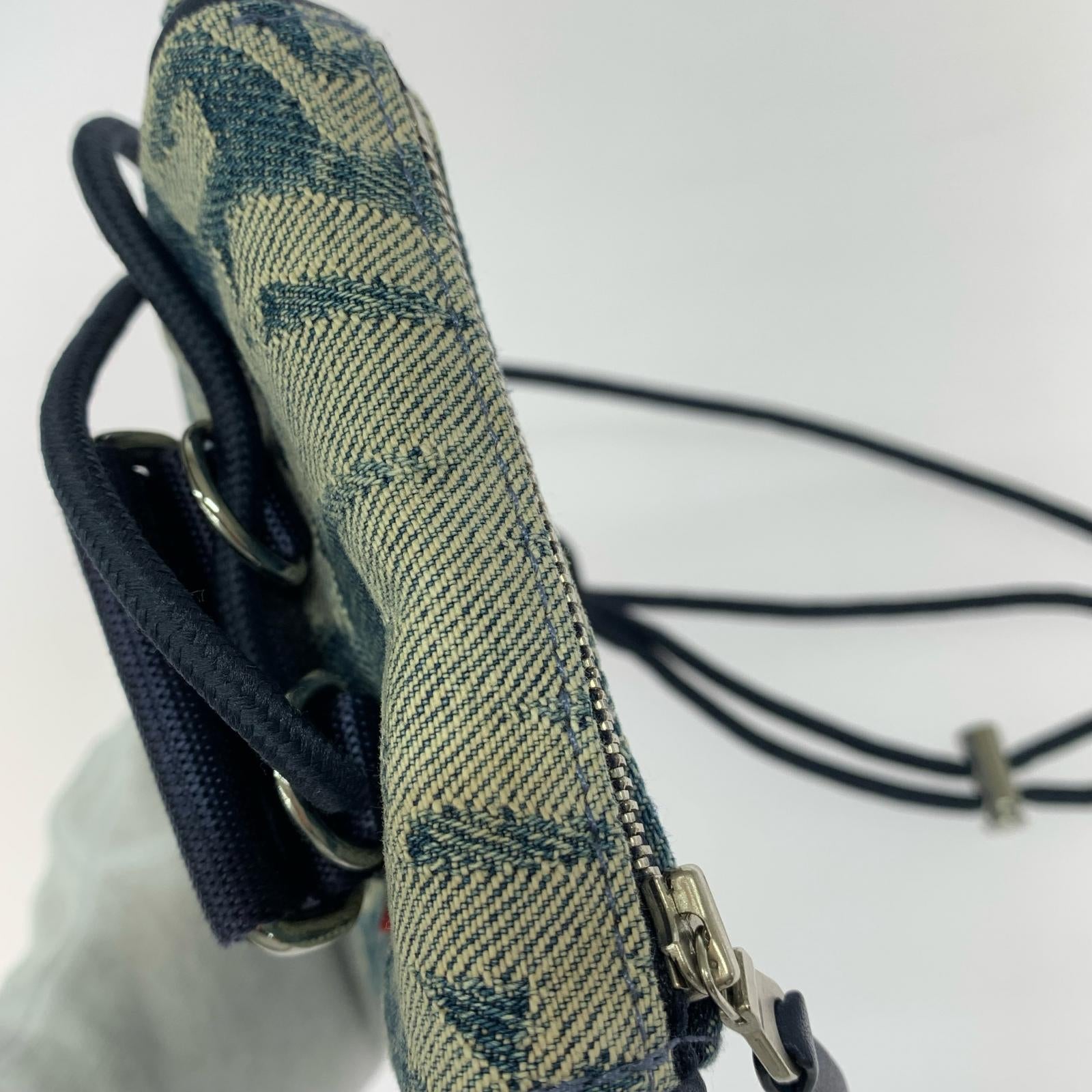 ショルダーバッグ 22SS Fat Tip Jacquard Denim Neck Pouch
