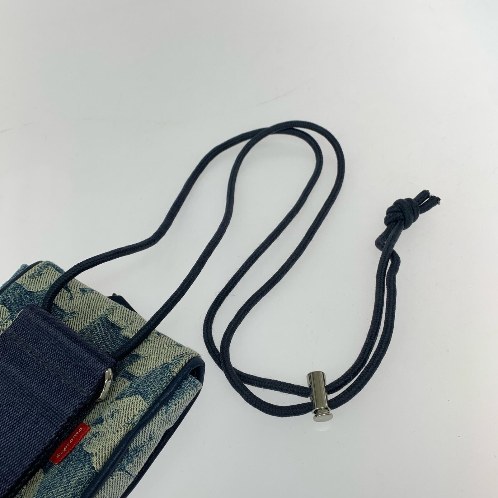 ショルダーバッグ 22SS Fat Tip Jacquard Denim Neck Pouch