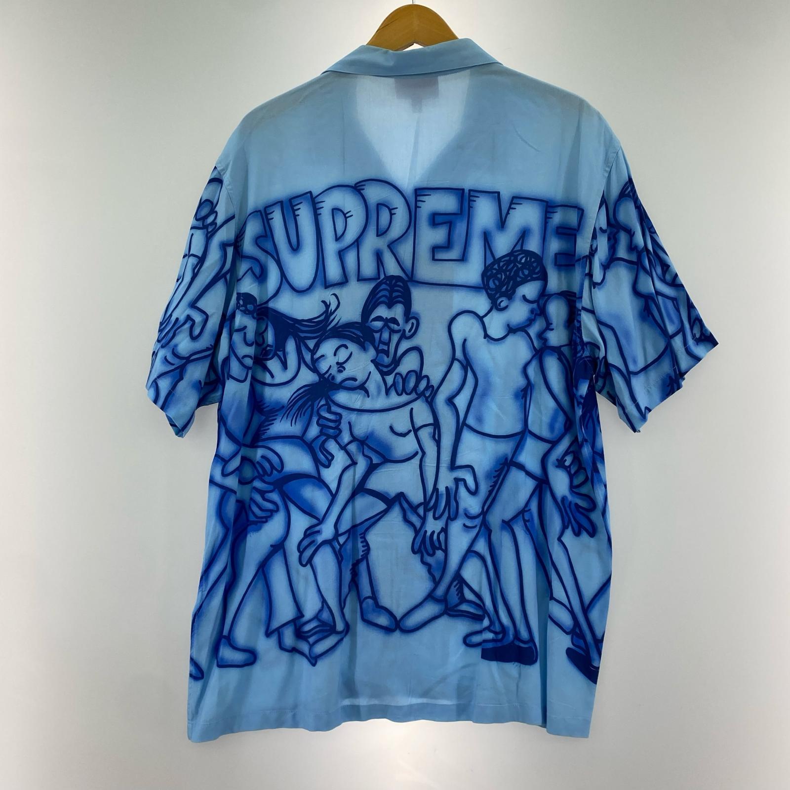 半袖シャツ 21SS dancing rayon S/S シャツ 青 (M) M ブルー