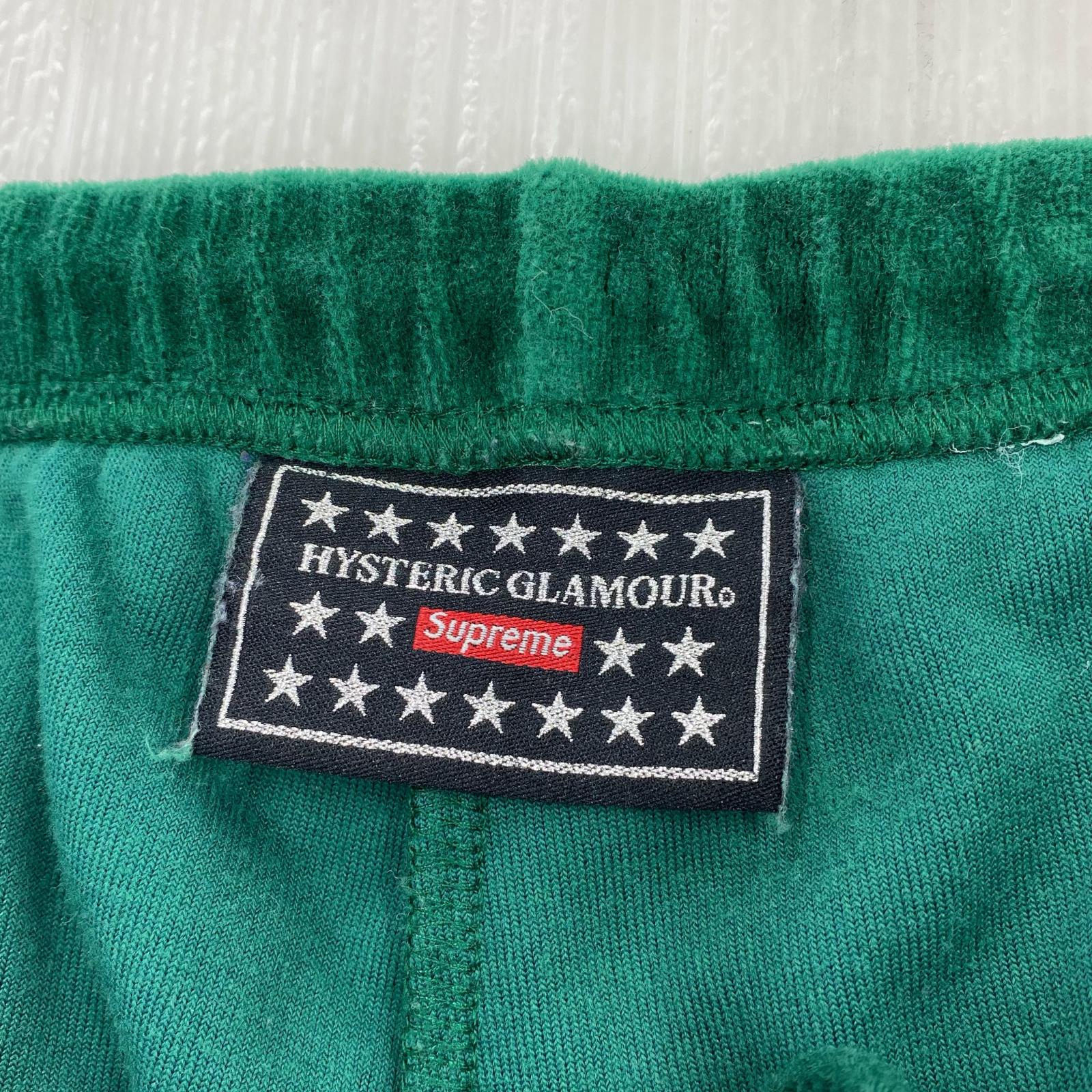 ショートパンツ ×supreme ベロアショーツ 緑 (M) M グリーン
