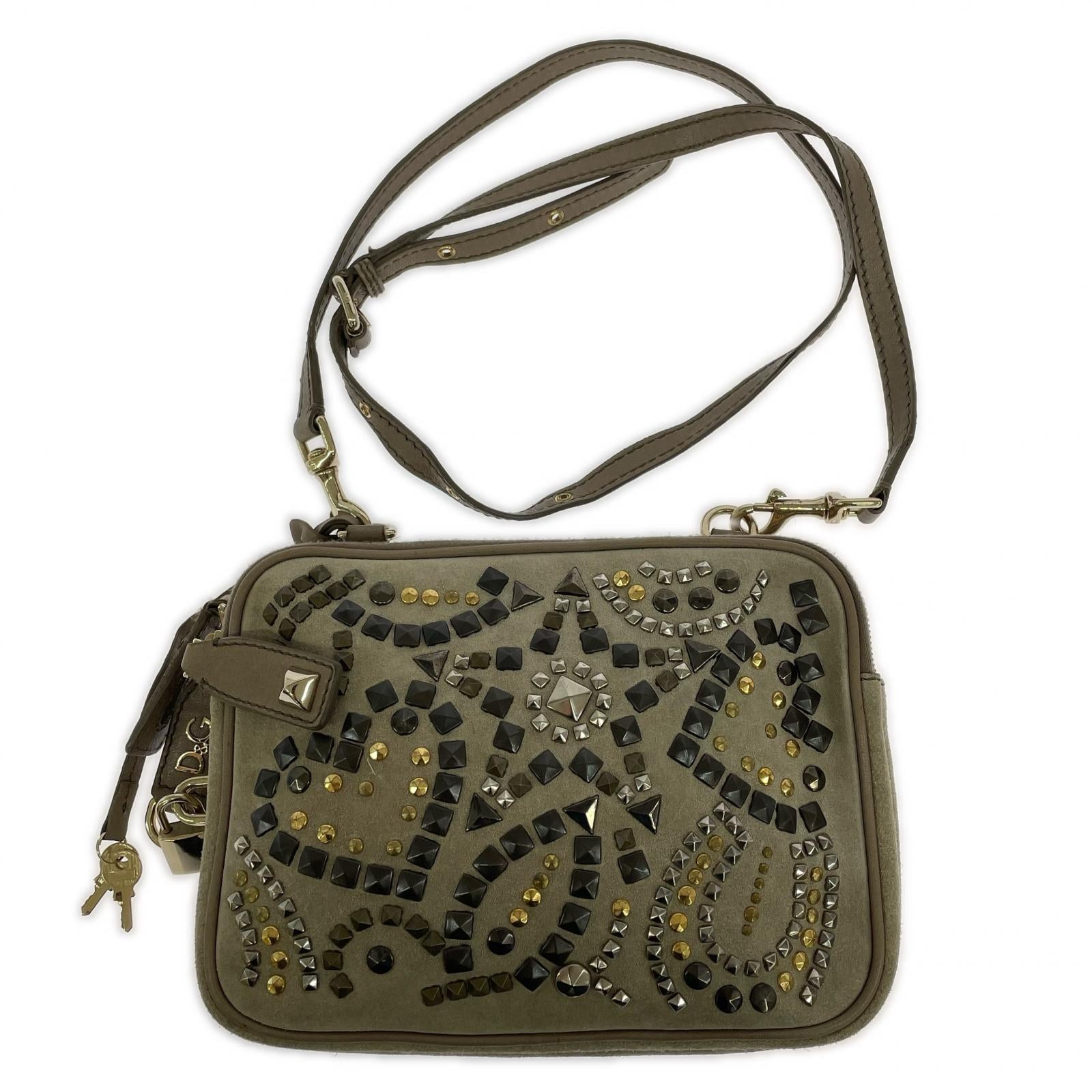 ショルダーバッグ BAG LILY GRAM スタッズ BEG ベージュ