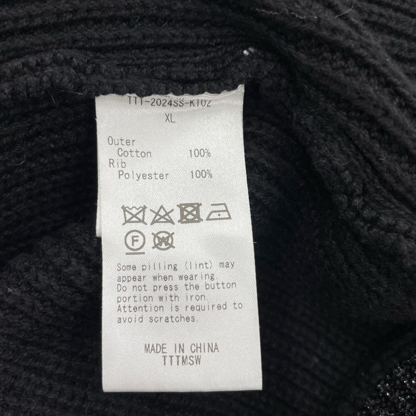 ブルゾン 24SS Lame zip up cardigan XL LL ブラック