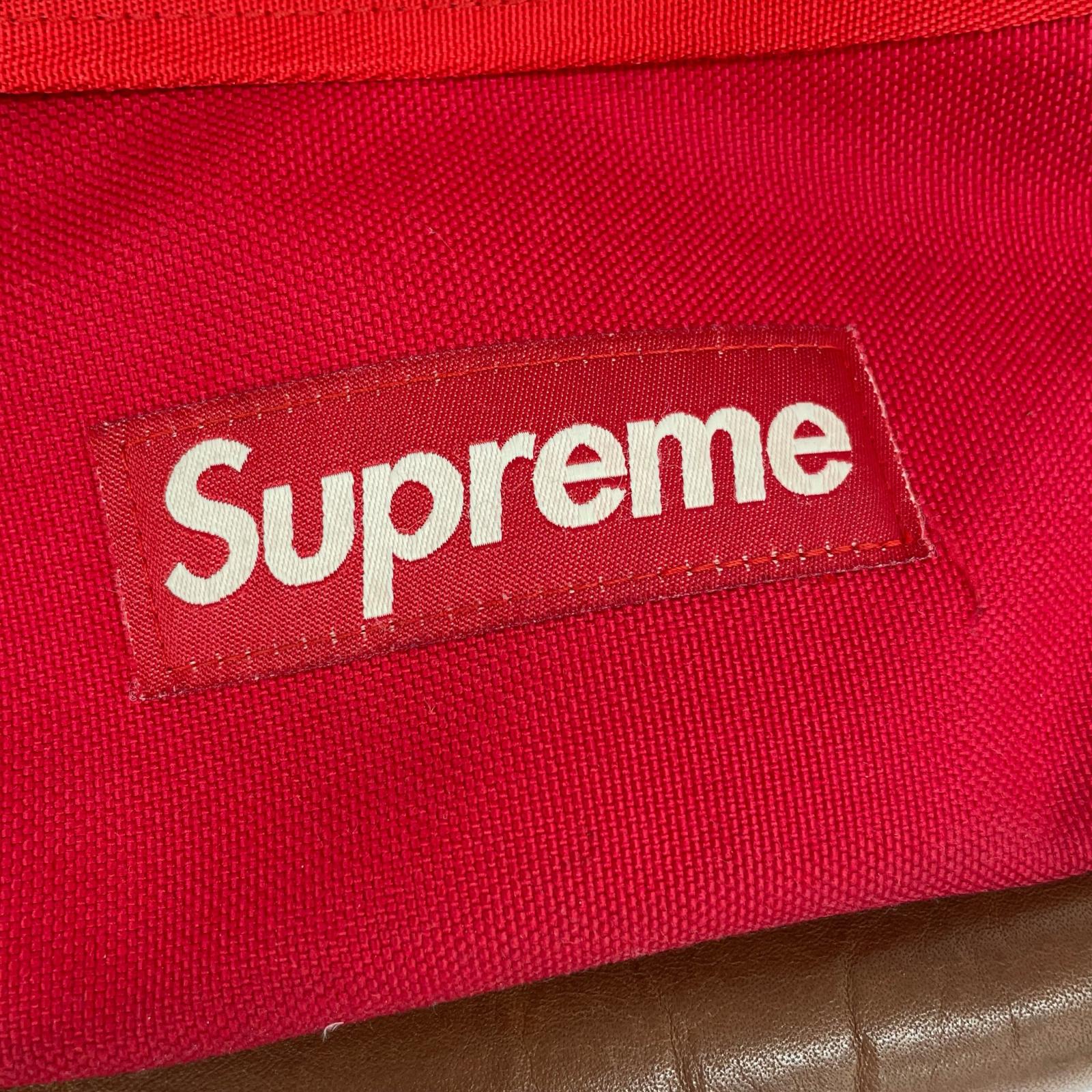 ボディバッグ Supreme 08AW Leather Waist Bag 赤