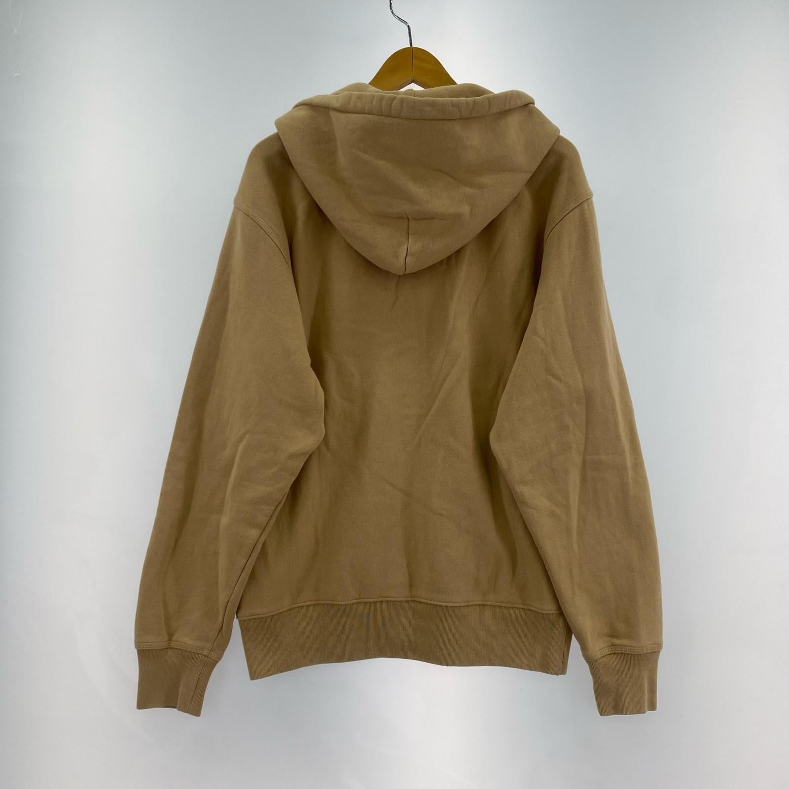 パーカー STUSSY パーカー(ジップアップ) S ベージュ