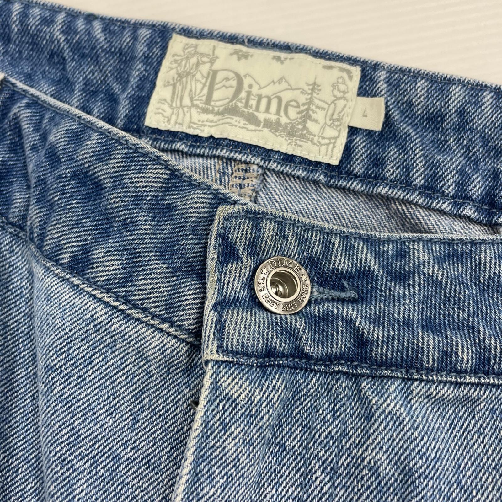 デニムパンツ Dime パッチワーク L ブルー