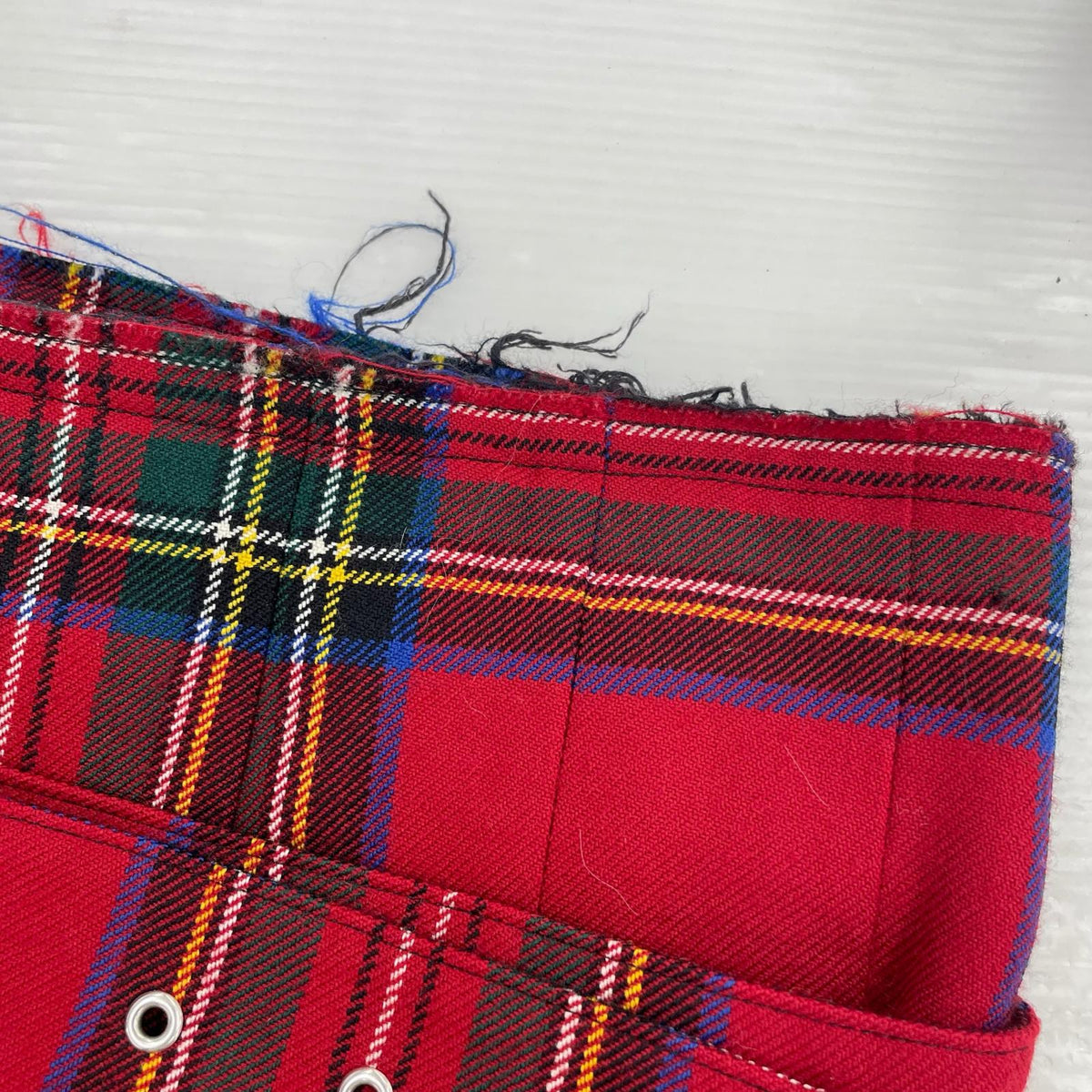スカート wool check skirt XS レッド ブラック