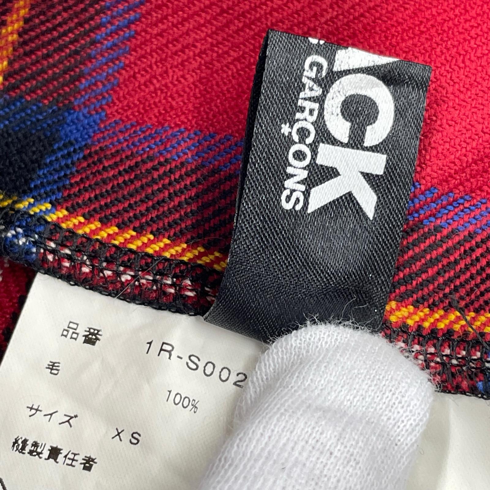 スカート wool check skirt XS レッド ブラック