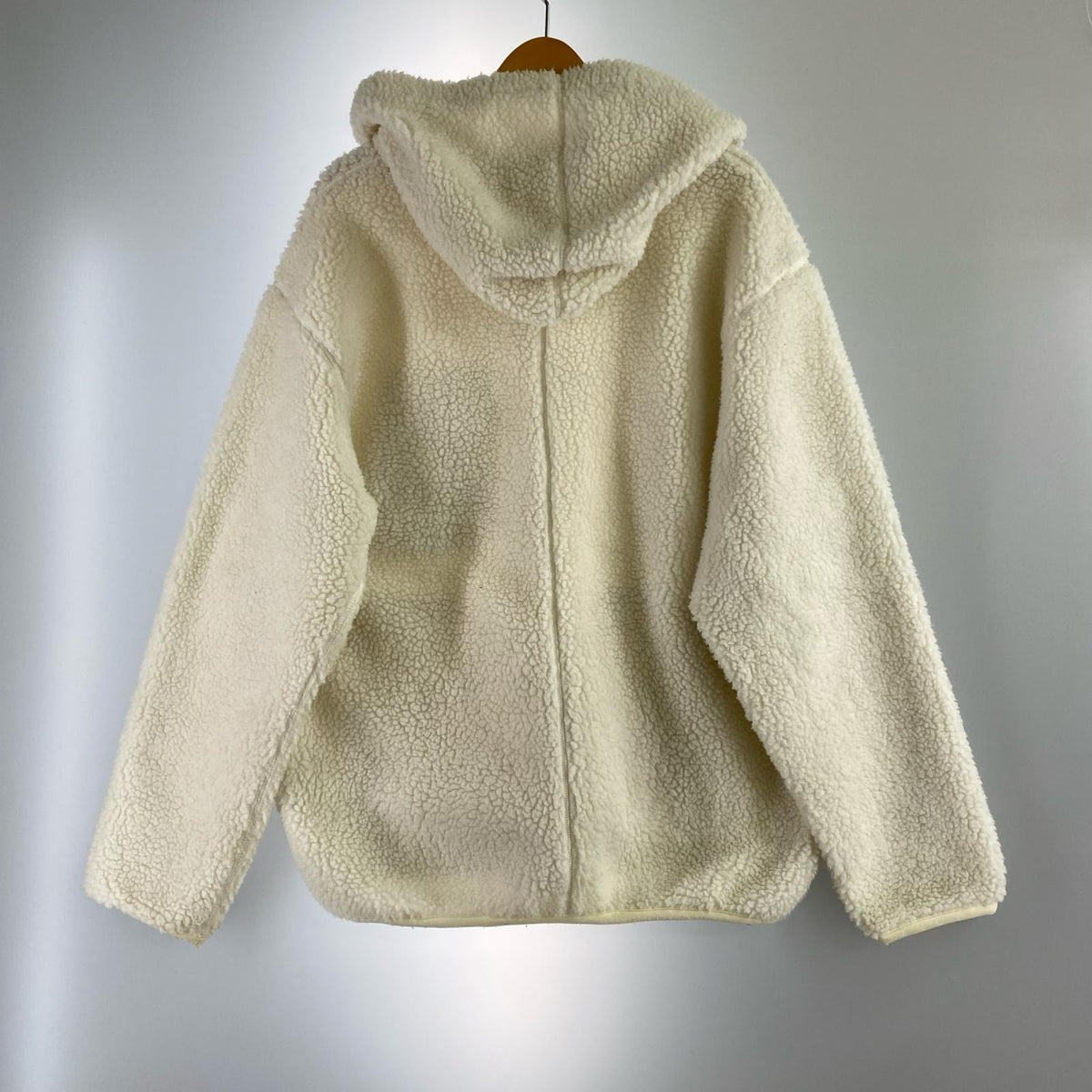 ジャケット LEATHER POCKET PILE JACKET 白(XL) ホワイト