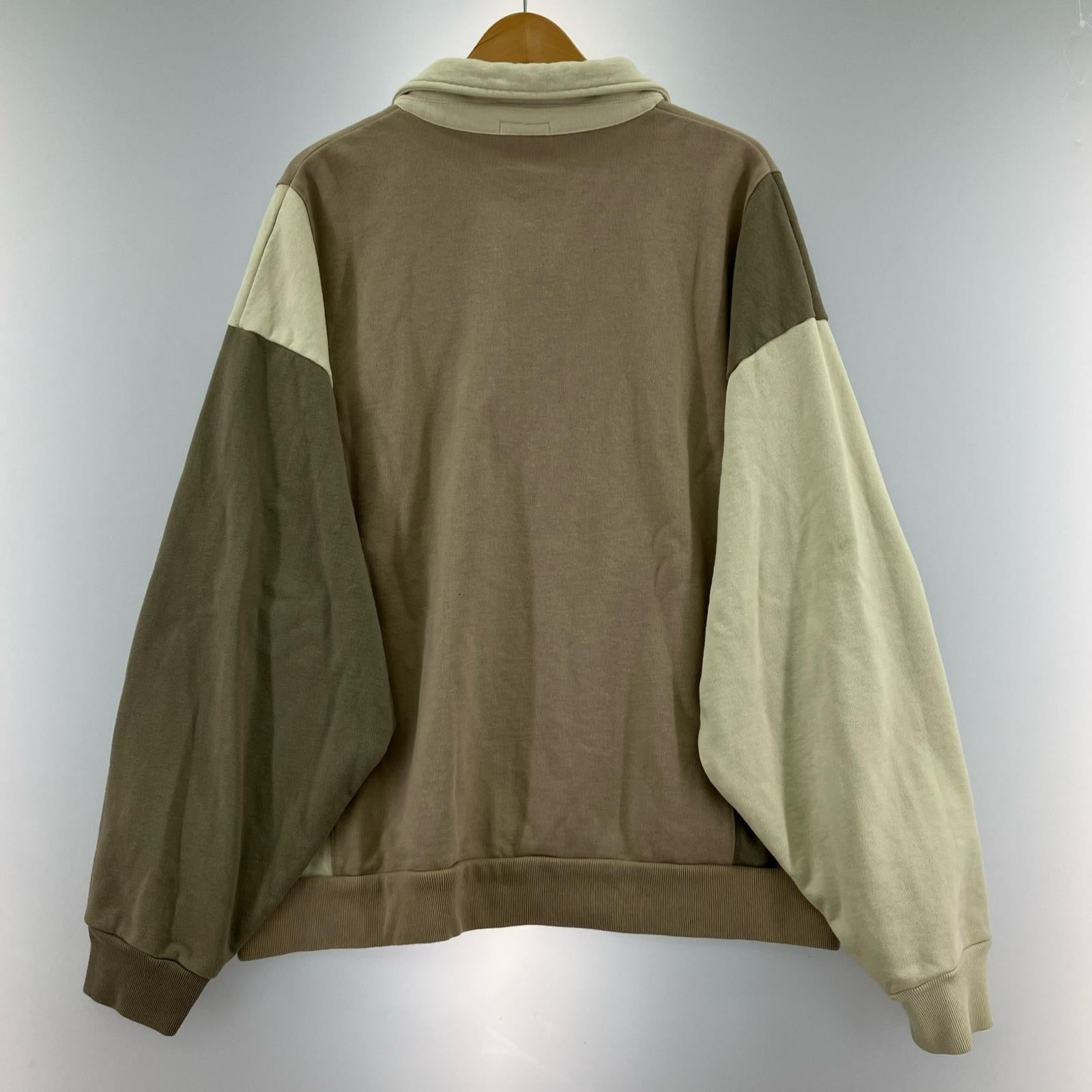 スウェット NELSON COLLARED PULLOVER BEIGE XL LL ベージュ