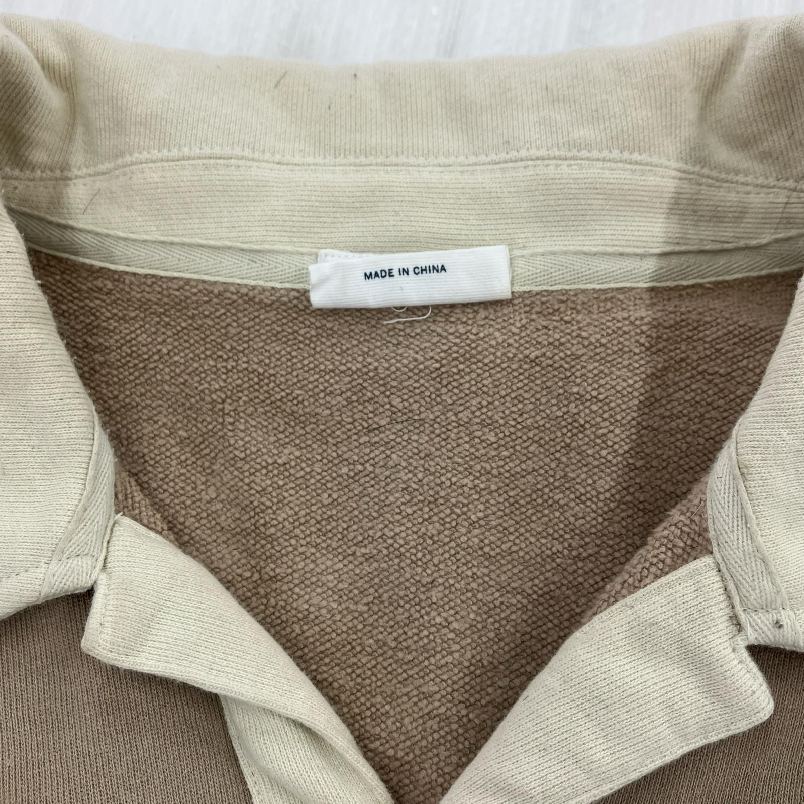 スウェット NELSON COLLARED PULLOVER BEIGE XL LL ベージュ
