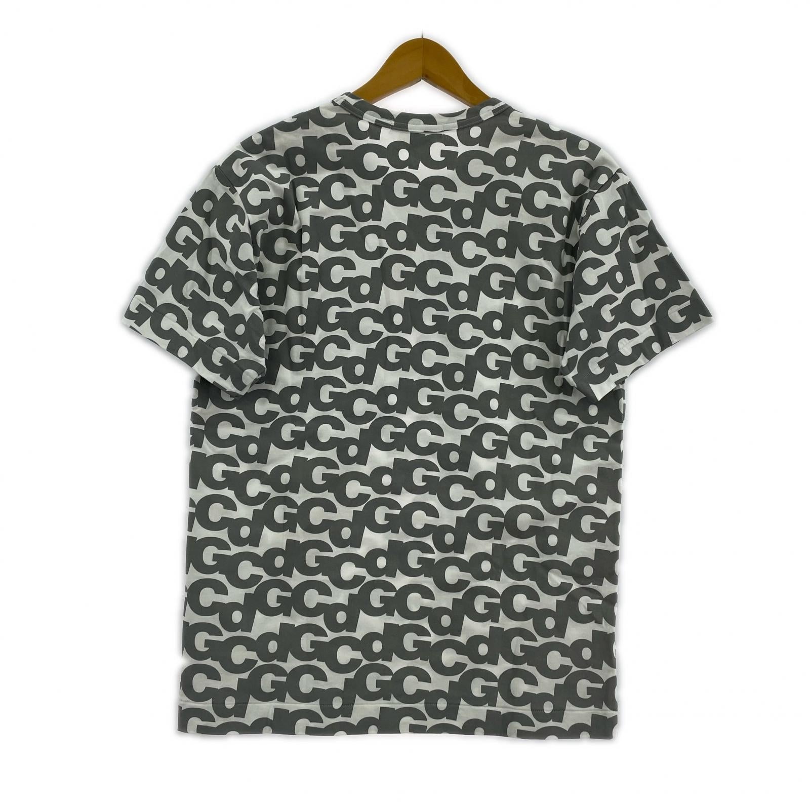 半袖Tシャツ CDG総柄 グレー ホワイト (S) S