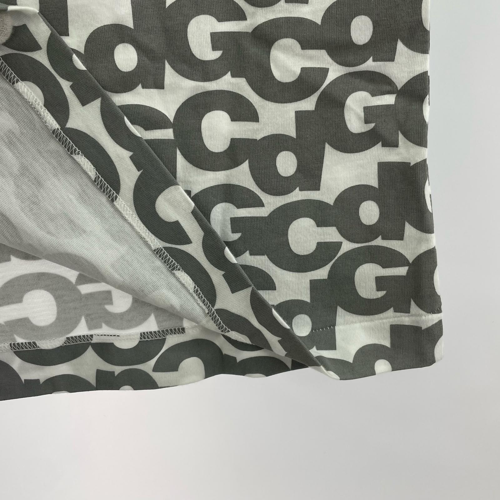 半袖Tシャツ CDG総柄 グレー ホワイト (S) S